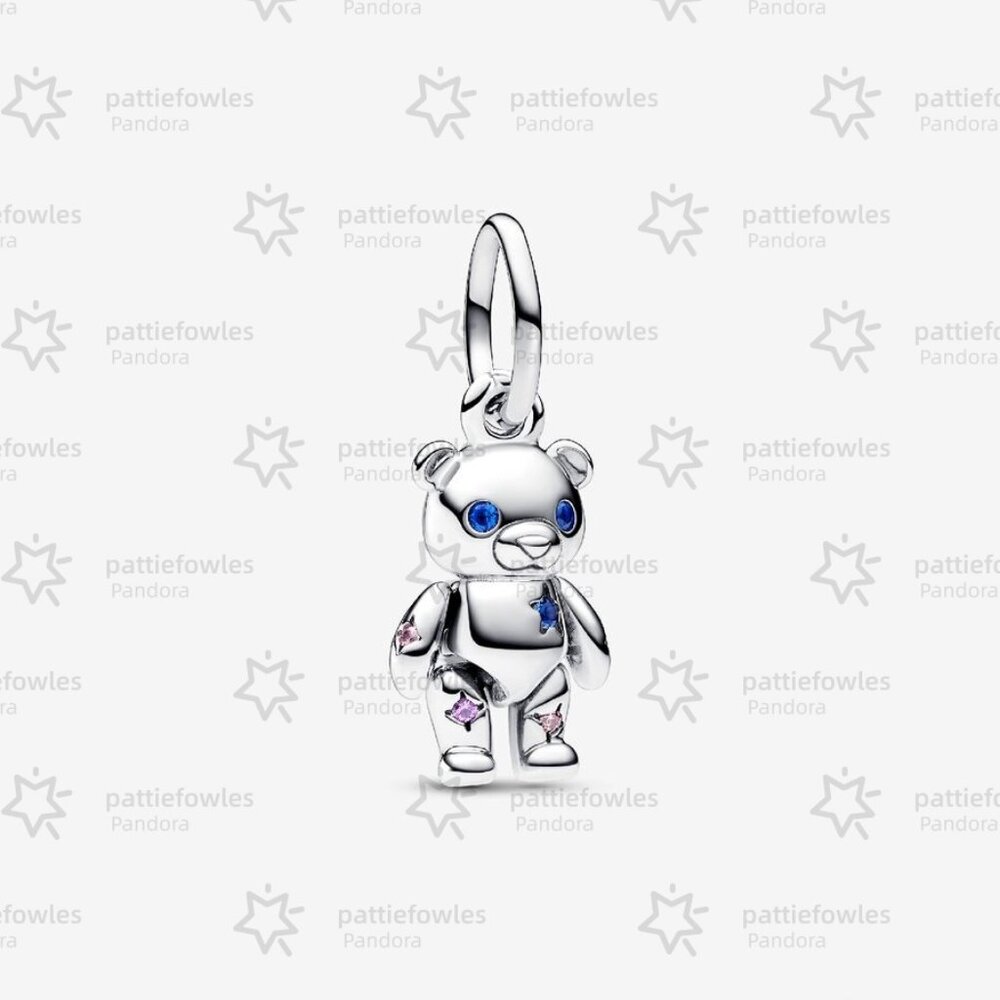 Pandora Movable Teddy Bear Dangle Charm